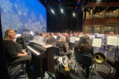The piano and horn section during the 2025 Holiday Concert