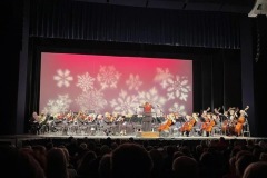 The Symphony of Rutherford County on stage performing at the 2025 Holiday Concert